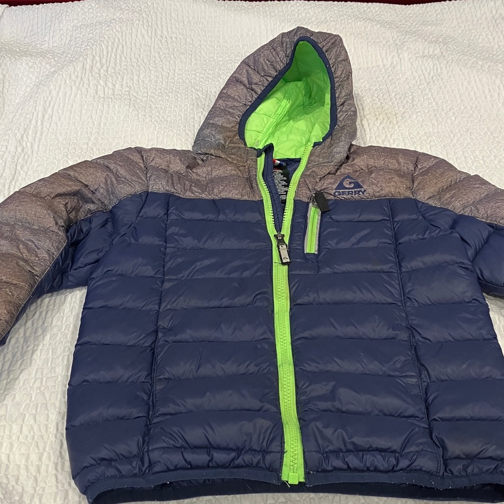 Gerry Weber Navy and Lime Puffer Jacket